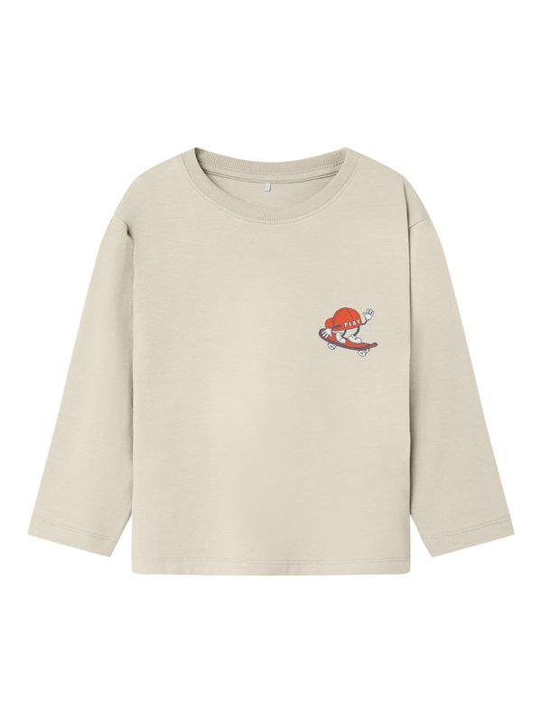 NAME IT NAME IT Majica 'NMMOTIS'  bež / tamno plava / crvena