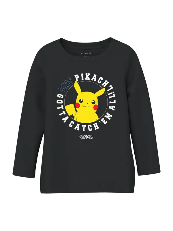 NAME IT NAME IT Majica 'NMMVOSRIC POKEMON'  žuta / tamno crvena / crna / bijela