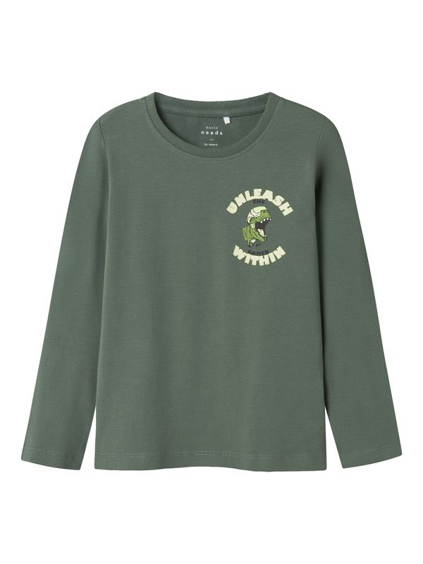 NAME IT NAME IT Majica 'NMMVUX'  bež / zelena / tamno zelena / crna