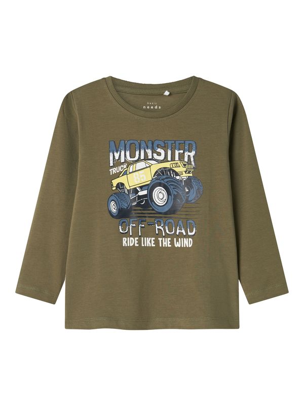 NAME IT NAME IT Majica 'NMMVUX'  pastelno žuta / bazalt siva / maslinasta / bijela