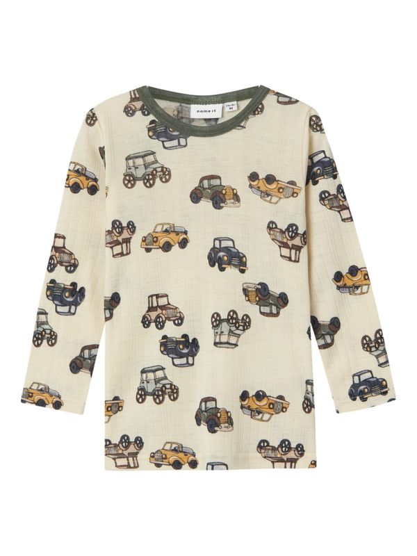 NAME IT NAME IT Majica 'NMMWang'  mornarsko plava / smeđa / žuta / bijela