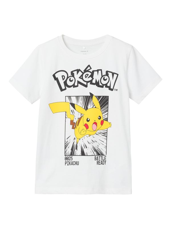 NAME IT NAME IT Majica 'NOISI POKEMON'  limeta zelena / jarko crvena / crna / bijela
