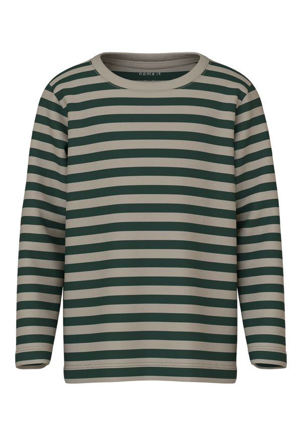 NAME IT NAME IT Majica 'SALMO'  tamno bež / tamno zelena