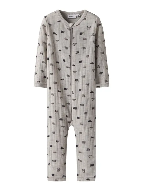 NAME IT NAME IT Pidžama set 'NBMWang'  siva / taupe siva / crna