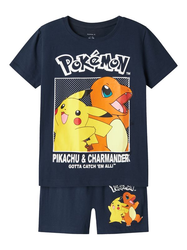 NAME IT NAME IT Pidžama set 'NKMFUX POKEMON'  mornarsko plava / žuta / narančasta / bijela