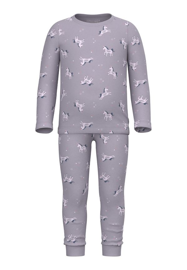 NAME IT NAME IT Pidžama set  siva / lila / bijela