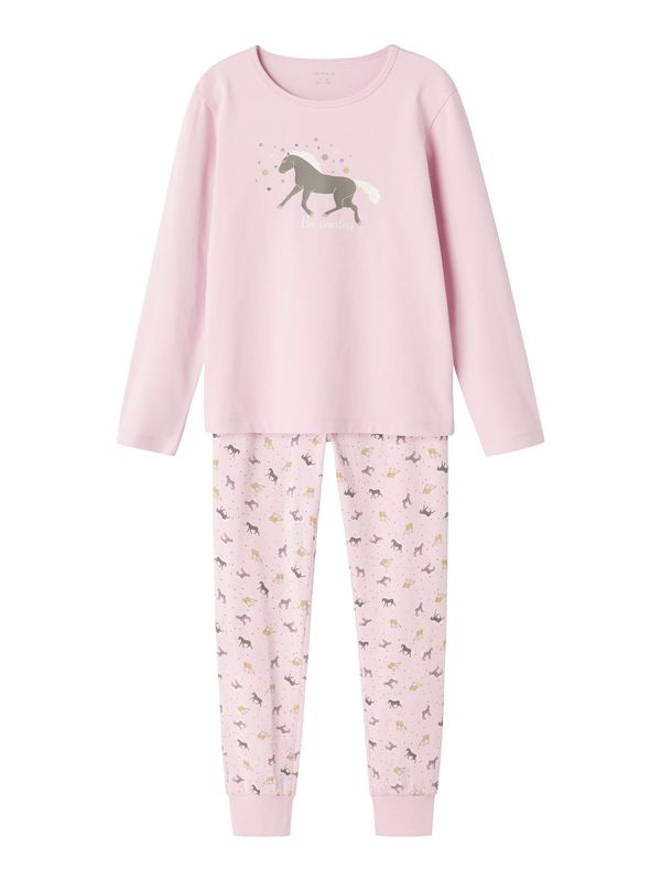 NAME IT NAME IT Pidžama set  siva / sivkasto ljubičasta (mauve) / roza / bijela