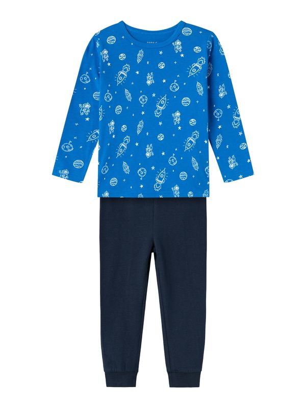 NAME IT NAME IT Pidžama set 'SKYDIVER SPACE'  plava / morsko plava / bijela