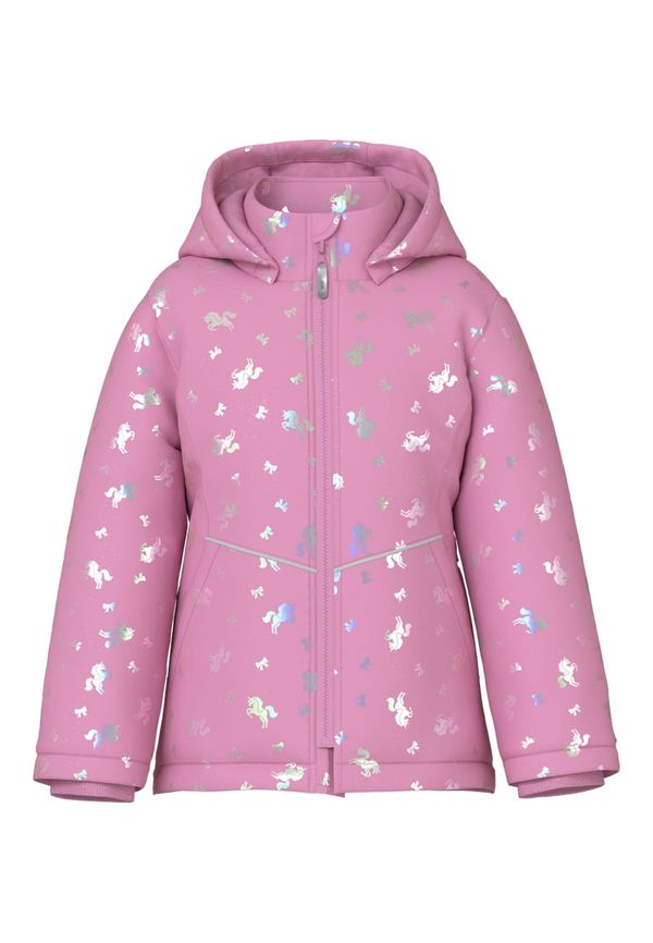 NAME IT NAME IT Prijelazna jakna 'MAXI'  roza / srebro