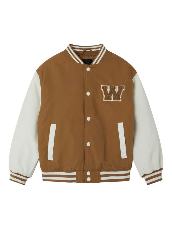 NAME IT NAME IT Prijelazna jakna 'NKMMAINS'  smeđa / bijela