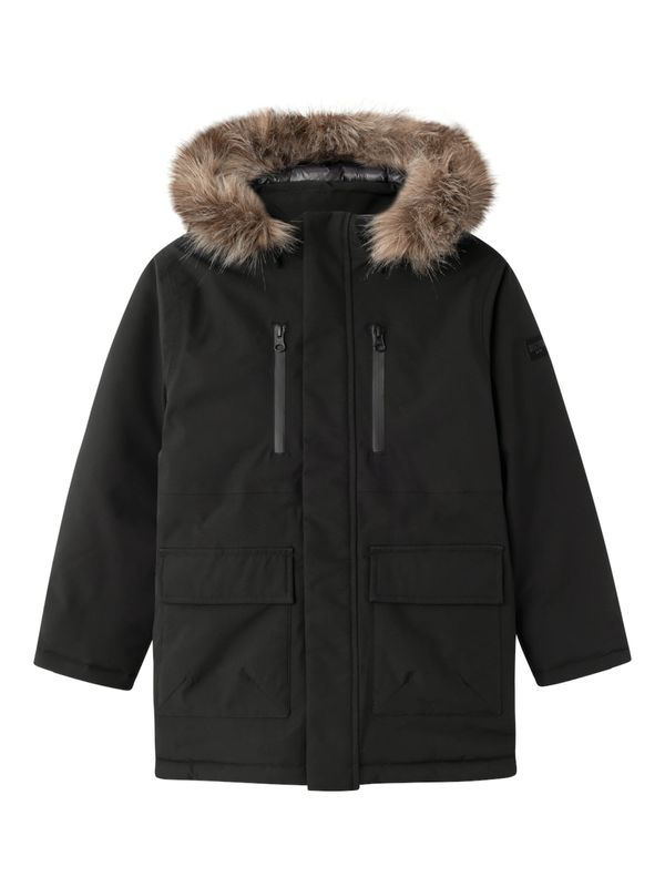 NAME IT NAME IT Prijelazna jakna 'OSLO05'  smeđa melange / crna