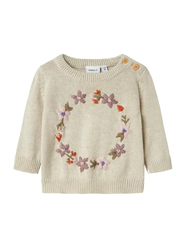 NAME IT NAME IT Pulover 'NBFOPAIR'  tamno bež / lila / tamno narančasta / svijetloroza