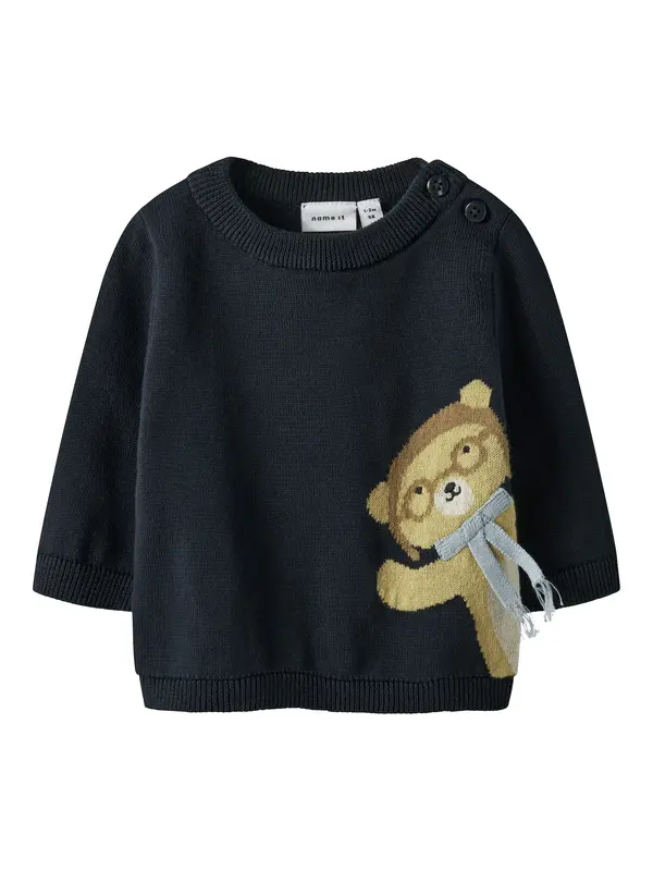 NAME IT NAME IT Pulover 'NBMKANO'  mornarsko plava / svijetloplava / zeleno smeđa / cappuccino