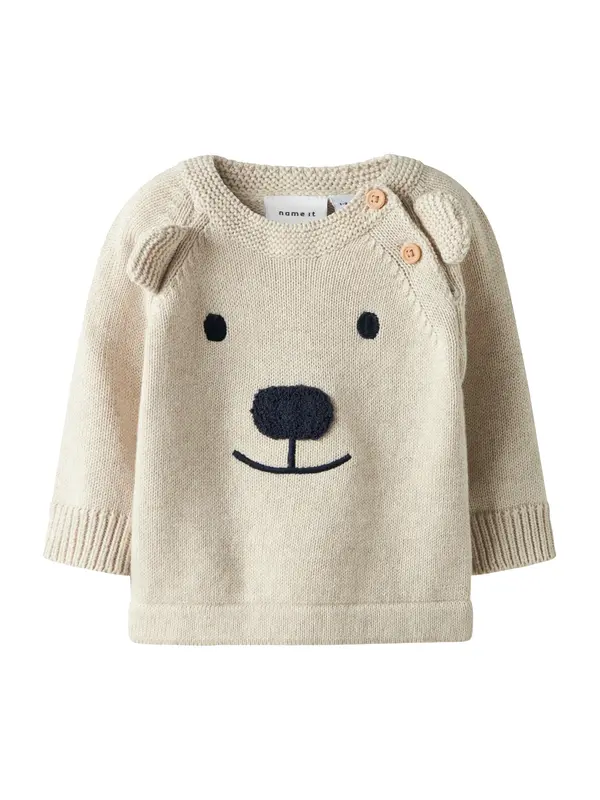 NAME IT NAME IT Pulover 'NBMREADY'  kameno siva / crna