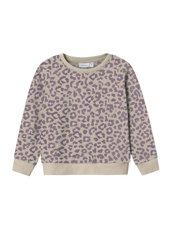 NAME IT NAME IT Sweater majica 'DAVINA'  pijesak / svijetloljubičasta