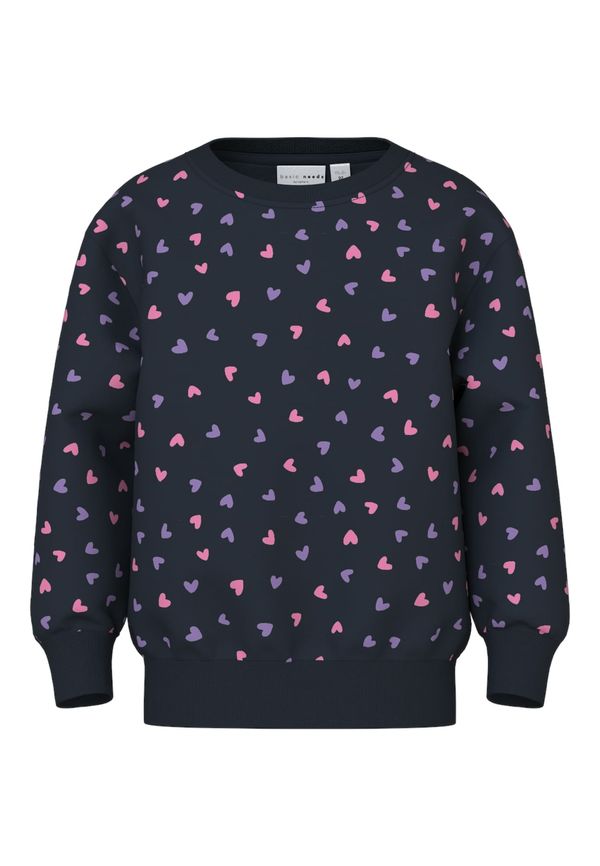 NAME IT NAME IT Sweater majica 'DAVINA'  safirno plava / ljubičasta / svijetloroza
