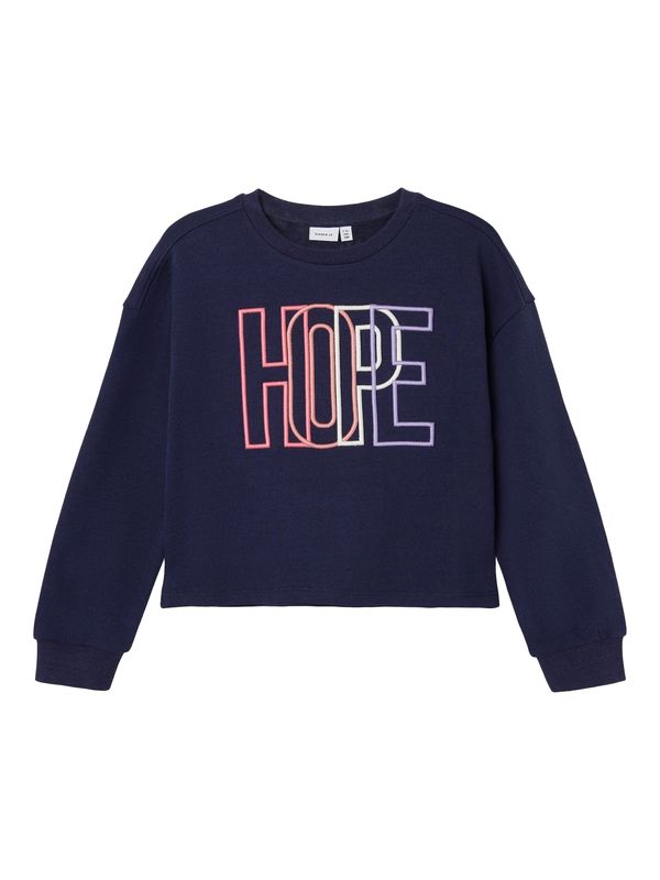 NAME IT NAME IT Sweater majica 'DIRIKKE'  bež / safirno plava / ljubičasta / roza