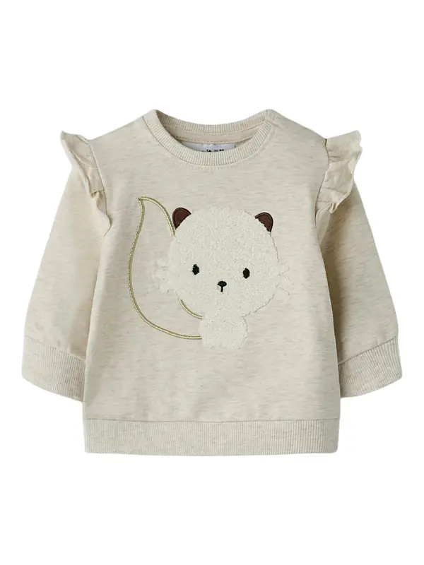 NAME IT NAME IT Sweater majica 'NBFSOUND'  smeđa / zlatna / kameno siva