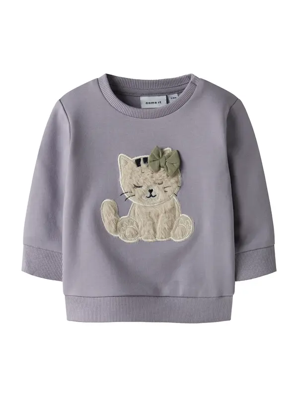 NAME IT NAME IT Sweater majica 'NBFTACATHY'  bež / siva / lavanda