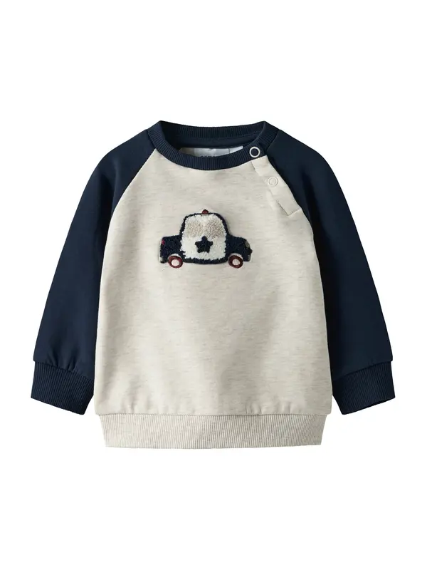 NAME IT NAME IT Sweater majica 'NBMTHORSTEIN'  ecru/prljavo bijela / mornarsko plava / tamno crvena