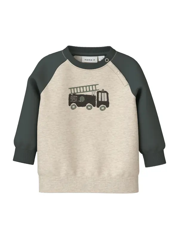 NAME IT NAME IT Sweater majica 'NBMTHORSTEIN'  siva / siva melange