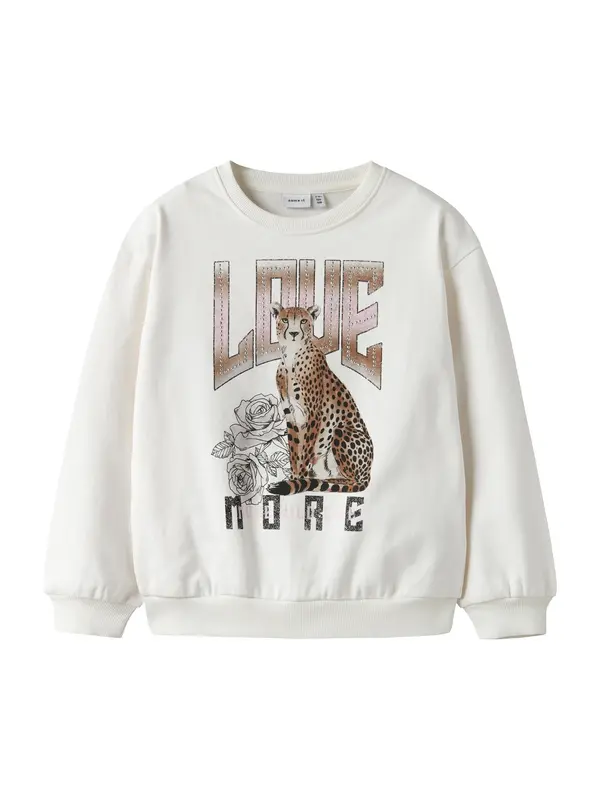 NAME IT NAME IT Sweater majica 'NKFBEO'  smeđa / rosé / crna / bijela
