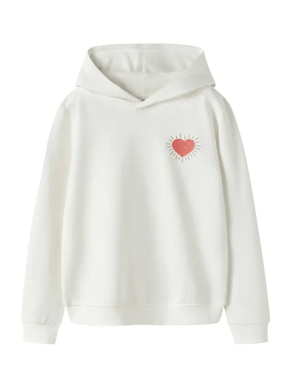 NAME IT NAME IT Sweater majica 'NKFBiana'  hrđavo crvena / bijela