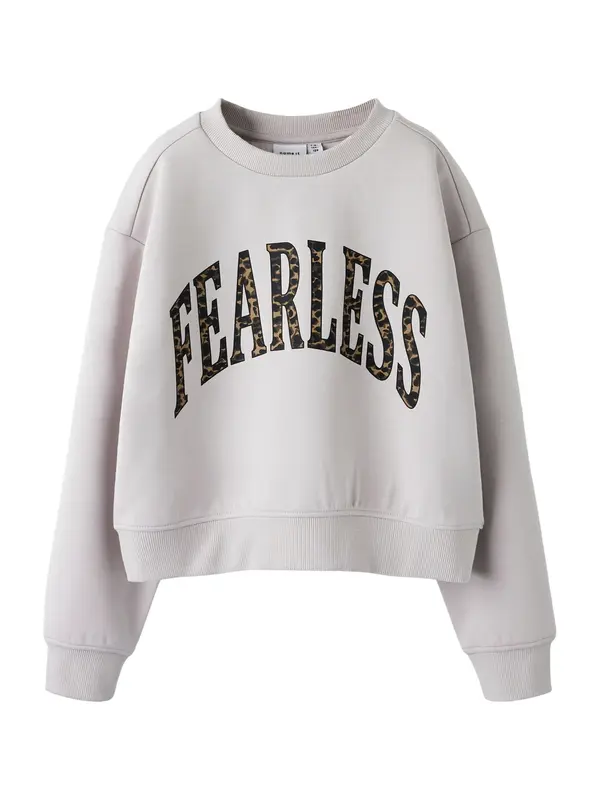 NAME IT NAME IT Sweater majica 'NKFBima'  karamela / svijetlosiva / crna