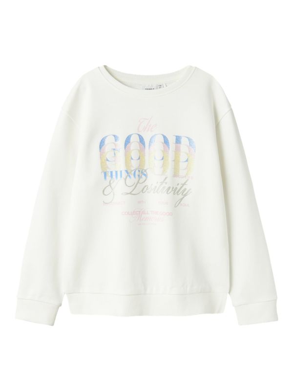 NAME IT NAME IT Sweater majica 'NKFBOPPE'  svijetloplava / svijetložuta / svijetloroza / bijela