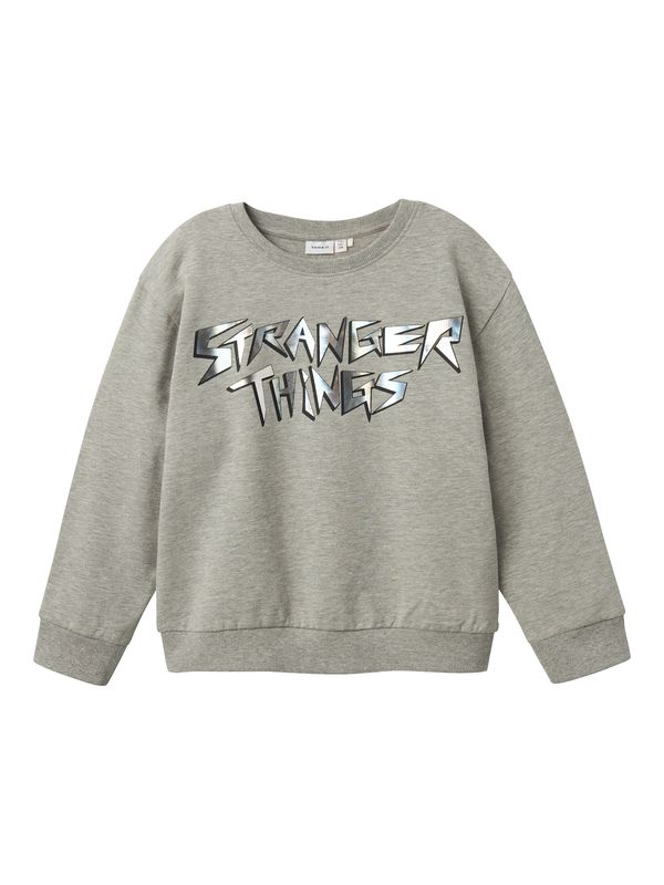 NAME IT NAME IT Sweater majica 'NKFDIDO STRANGERTHINGS'  svijetloplava / siva / siva melange / crna
