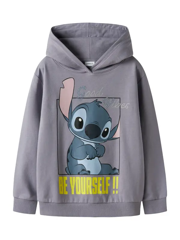 NAME IT NAME IT Sweater majica 'NKFDYS STITCH'  safirno plava / žuta / šljiva / sivkasto ljubičasta (mauve)
