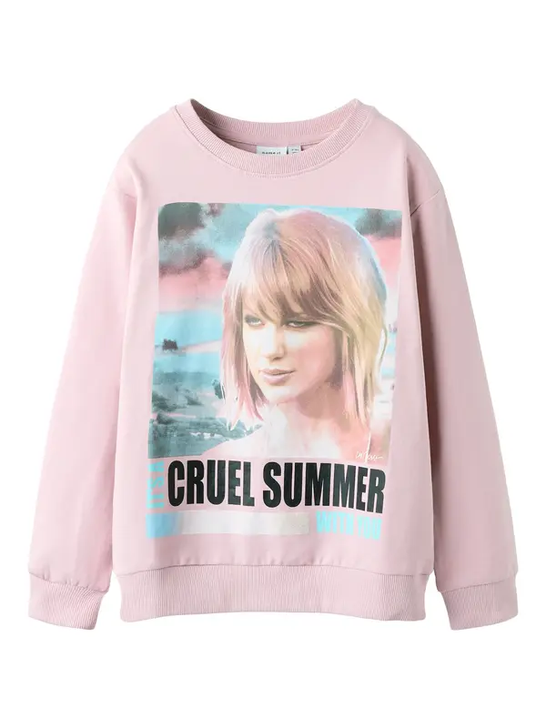 NAME IT NAME IT Sweater majica 'NKFFEMMA CELEBRITY ICONS'  bež / azur / prljavo roza / crna