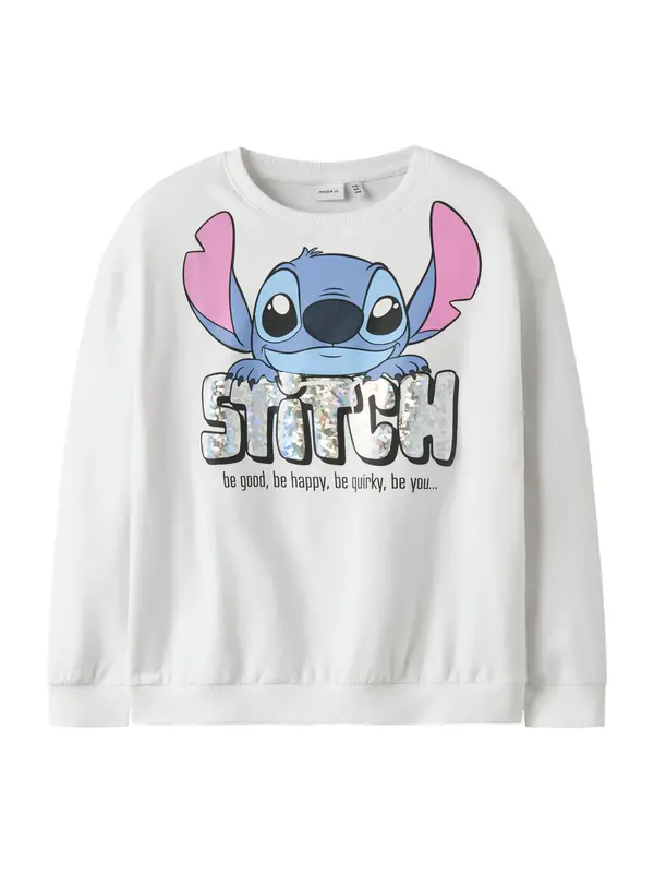 NAME IT NAME IT Sweater majica 'NKFFORDI STITCH'  plava / roza / bijela