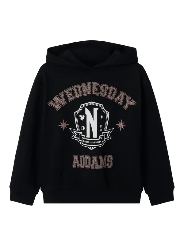NAME IT NAME IT Sweater majica 'NKFJixinni'  sivkasto ljubičasta (mauve) / crna / bijela