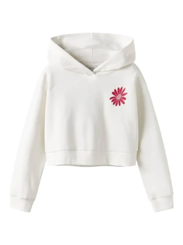 NAME IT NAME IT Sweater majica 'NKFKory'  malina / tamno crvena / crna / bijela
