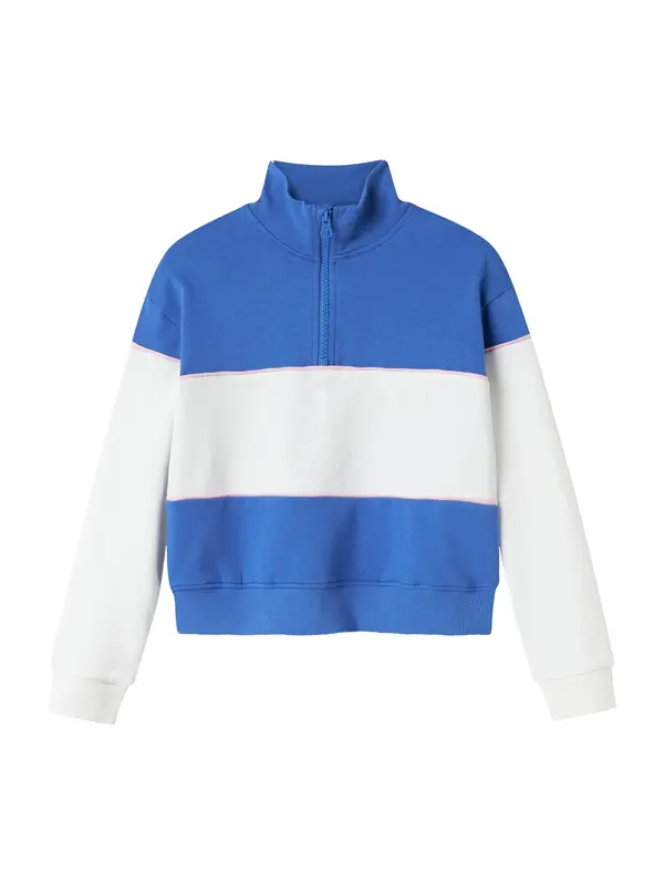 NAME IT NAME IT Sweater majica 'NKFLEIKA'  kraljevsko plava / roza / prljavo bijela