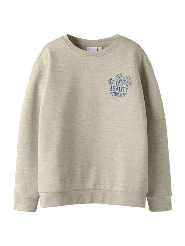 NAME IT NAME IT Sweater majica 'NKFNOEL'  tamno bež / kraljevsko plava / tamno narančasta / roza