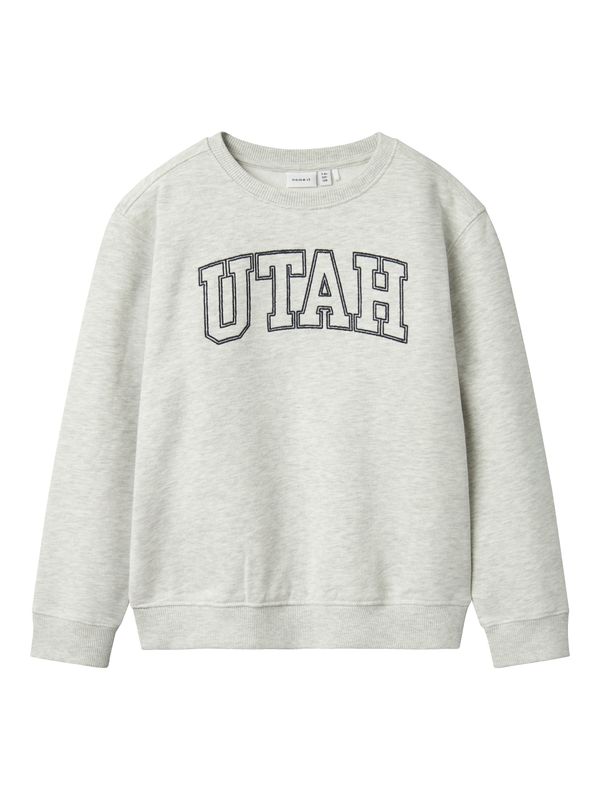 NAME IT NAME IT Sweater majica 'NKFTALOY'  siva melange / crna