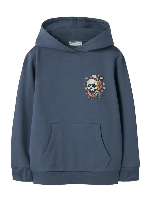 NAME IT NAME IT Sweater majica 'NKMBASTIAN'  safirno plava / svijetlozelena / ciglasto crvena / prljavo bijela