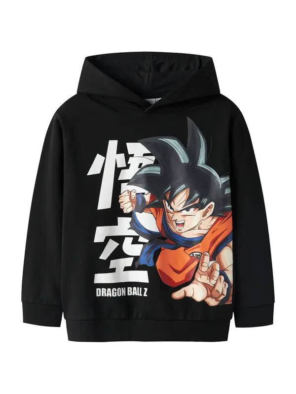 NAME IT NAME IT Sweater majica 'NKMDIX DRAGONB'  tamno plava / tamno narančasta / crna / bijela