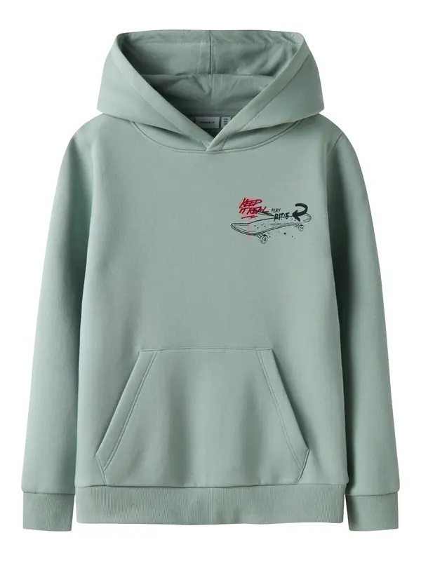 NAME IT NAME IT Sweater majica 'NKMKILIAN'  mornarsko plava / pastelno zelena / roza / crvena
