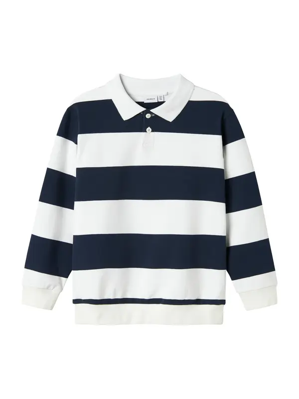NAME IT NAME IT Sweater majica 'NKMLEOPOLD'  morsko plava / bijela