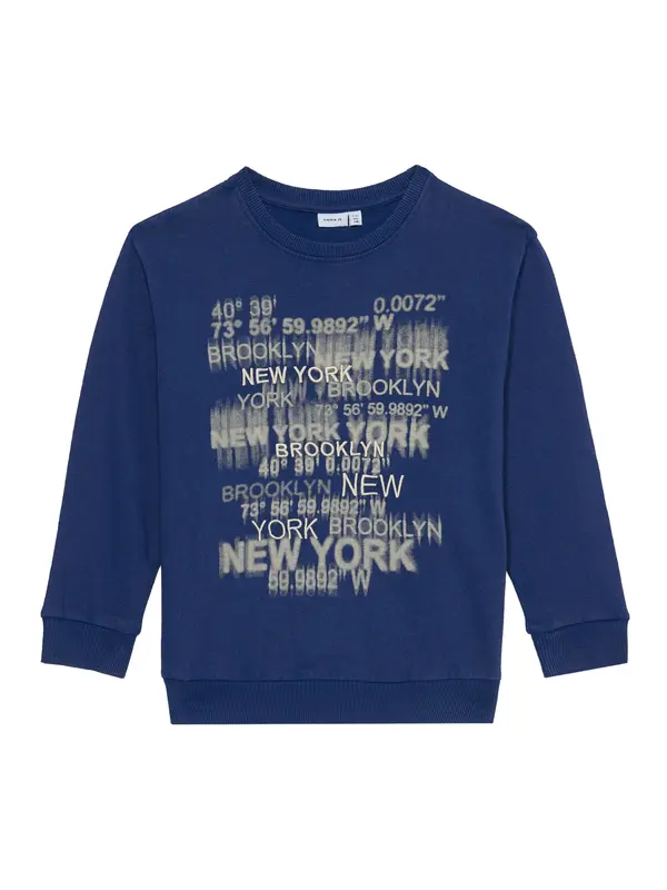 NAME IT NAME IT Sweater majica 'NKMNESTEL'  pijesak / mornarsko plava