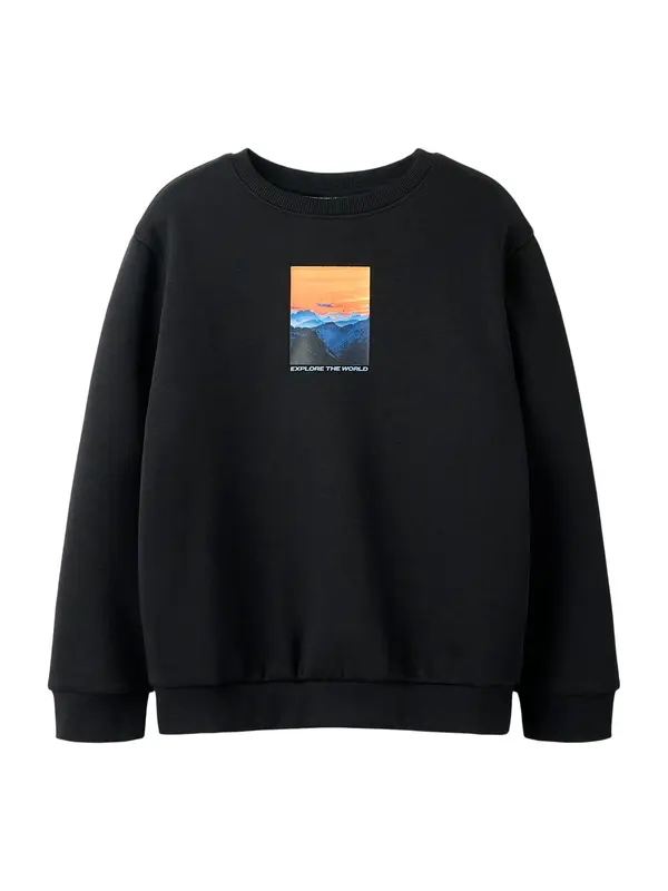 NAME IT NAME IT Sweater majica 'NKMNewton'  plava / narančasta / crna