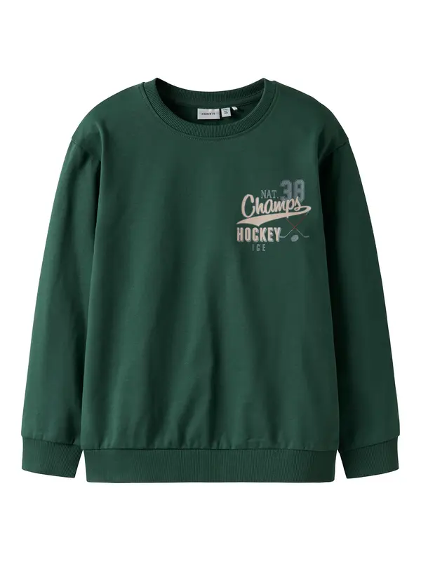 NAME IT NAME IT Sweater majica 'NKMSAUL'  svijetloplava / siva / smaragdno zelena / vatreno crvena