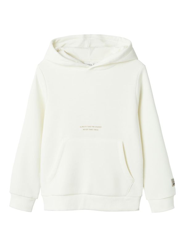 NAME IT NAME IT Sweater majica 'NKMTIESKE'  bež / bijela
