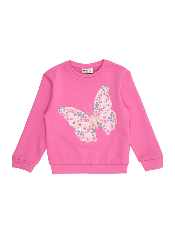 NAME IT NAME IT Sweater majica 'NMFDarita'  safirno plava / maslinasta / rosé / svijetloroza