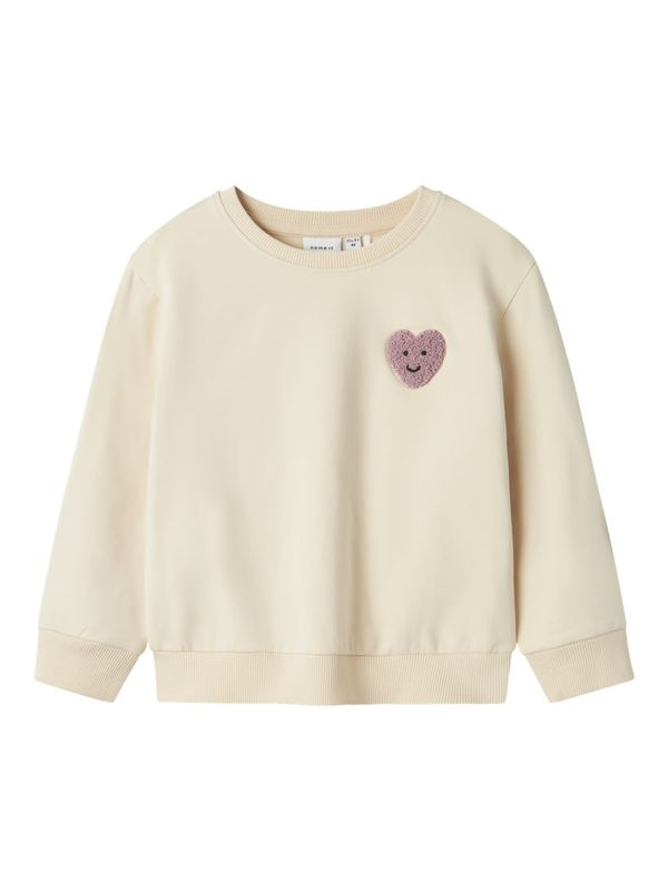 NAME IT NAME IT Sweater majica 'NMFSMILE'  bež / sivkasto ljubičasta (mauve)