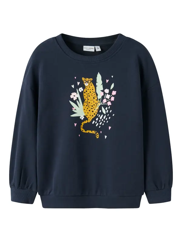 NAME IT NAME IT Sweater majica 'NMFVALONA'  mornarsko plava / žuta / menta / roza