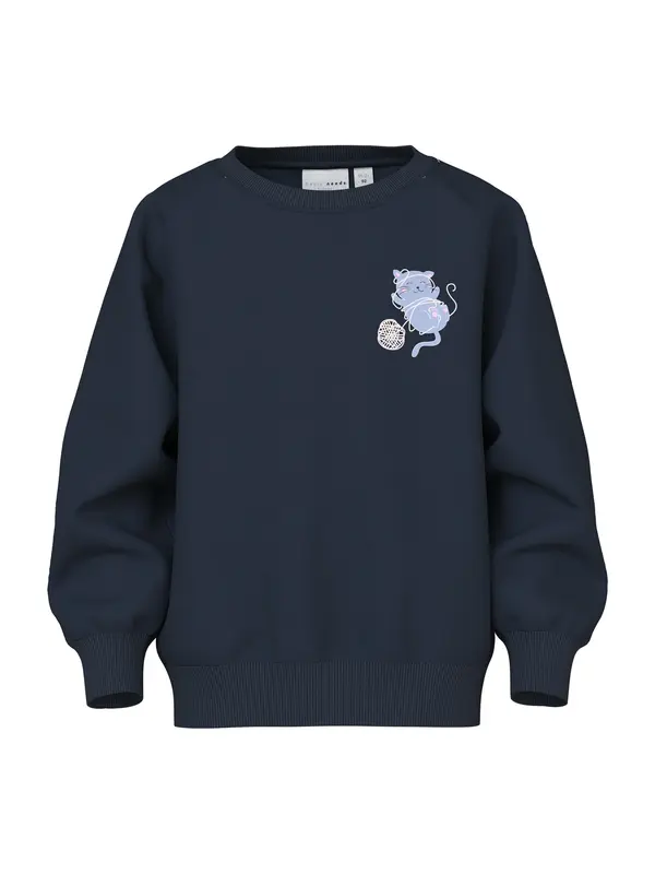 NAME IT NAME IT Sweater majica 'NMFVENUS'  mornarsko plava / svijetloplava / bijela